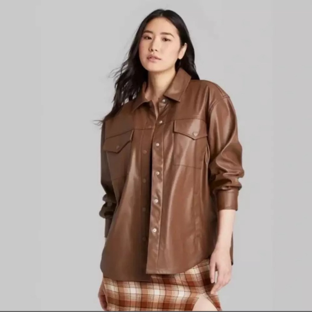 Wild Fable Faux Leather Shirt